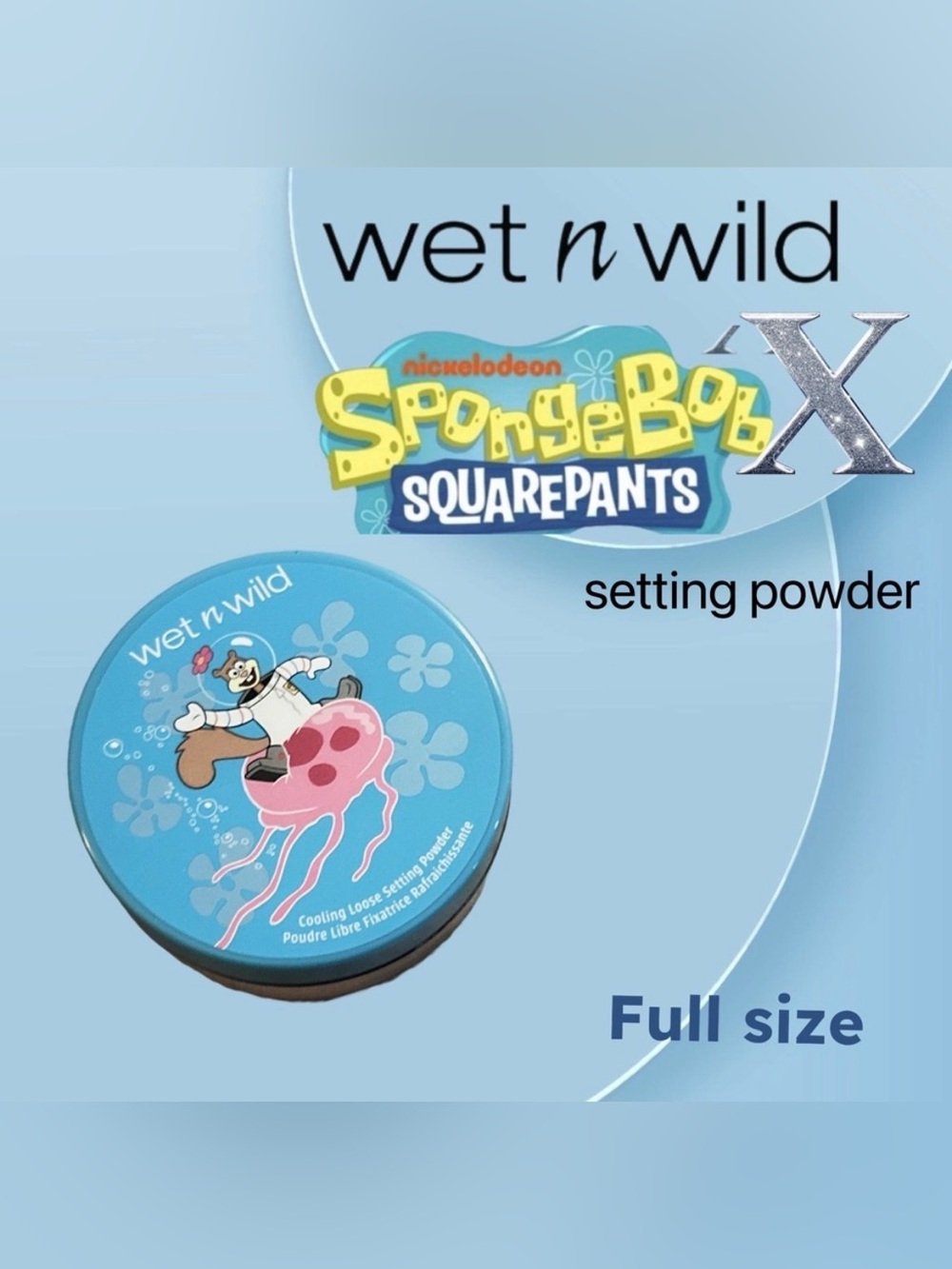 🇺🇸🆕📦NIB WET N WILD X SPONGE BOB |Full| Cooling Loose Setting Powder